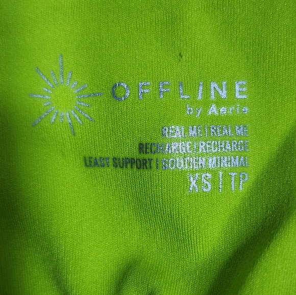 Offline By Aerie Top Lime Green Real Me Tank - Picture 3 of 3